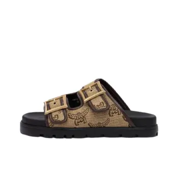 MCM Slide Slippers Women's Brown