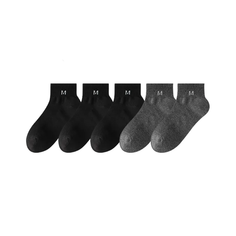 Cotton Gene Ankle Socks Men's 5 Pack-32