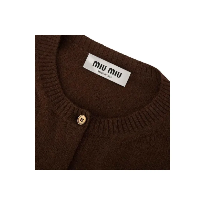 MIU MIU Cashmere Sweater Women's Cocoa Brown-2