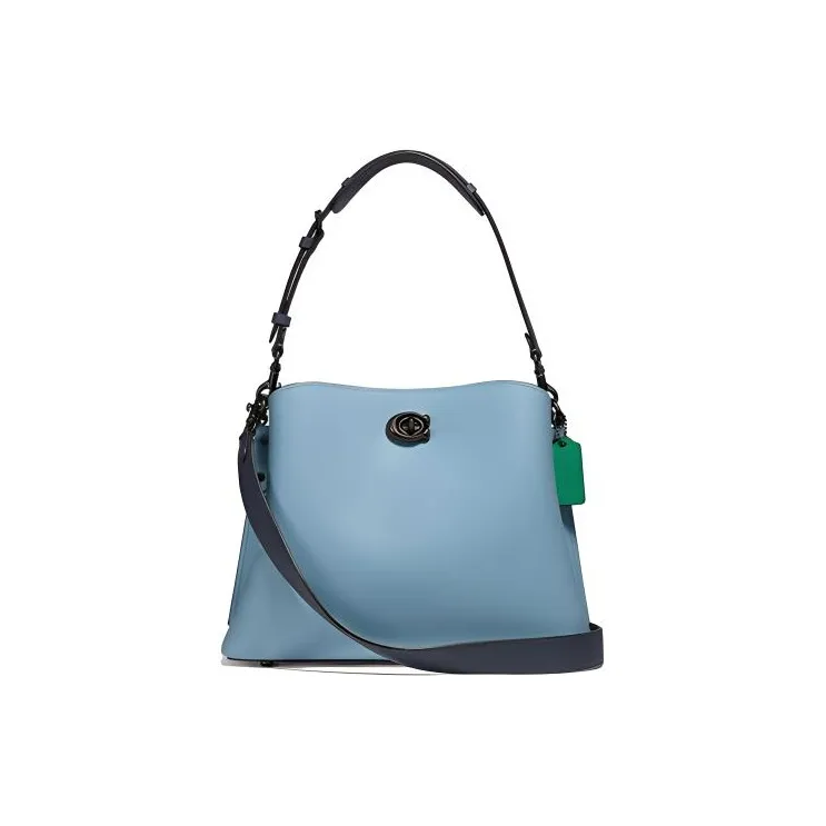 COACH Willow Leather Bucket Bag, Portable Crossbody Bag, Shoulder Bag Large Size Women's-0