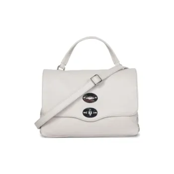 Zanellato Postina Leather Messenger Bag, Shoulder Bag, Crossbody Bag, Handbag Trumpets Women's White