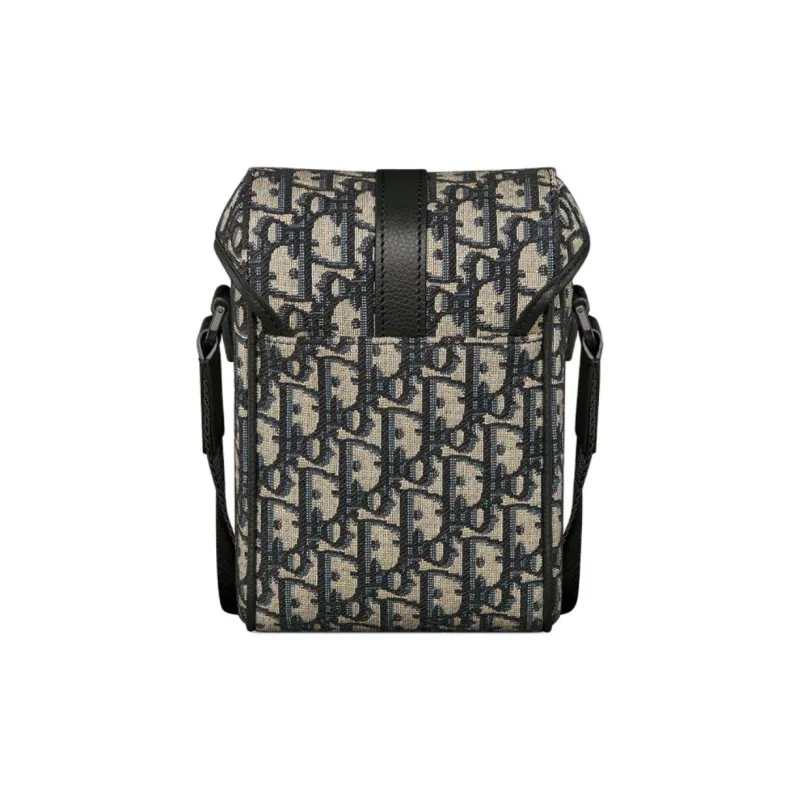 DIOR Hit The Road Cotton Messenger Bag, Shoulder Bag Mini Women's Beige & Black-3