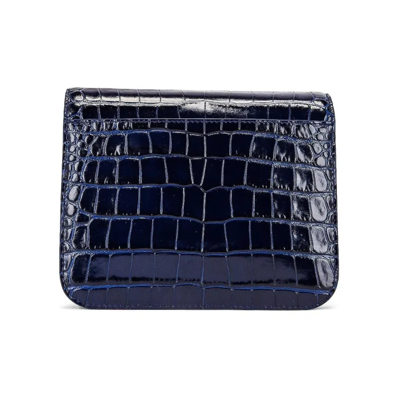 Balenciaga Crocodile-Embossed Calfskin Handheld Shoulder Bag Crossbody Bag Women's Navy-5