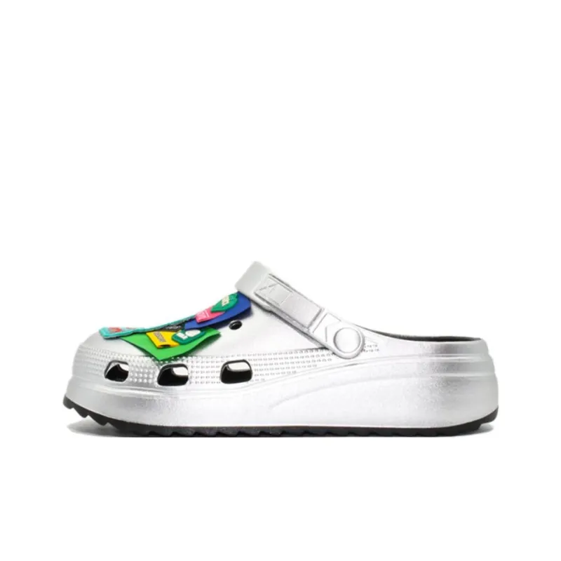 JANECO Clogs Unisex Full Silver-0