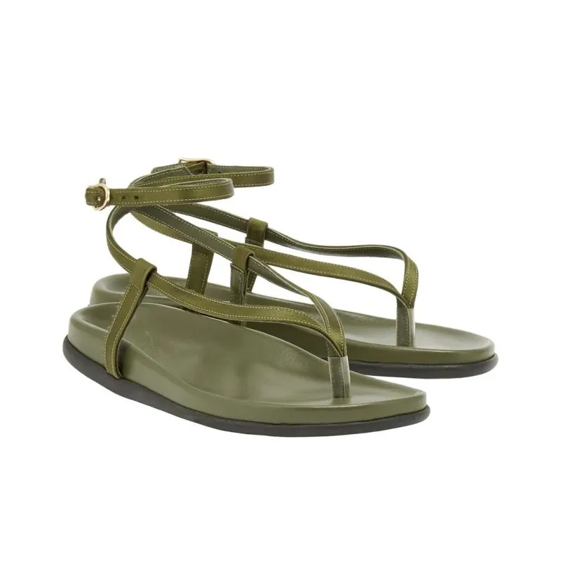 ANCIENT GREEK SANDALS Saloni One Strap Sandals Women's Green-1
