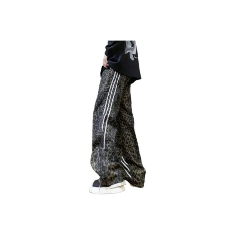 FFOMKE Jeans Unisex Leopard Print-1