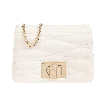 Furla Leather Shoulder Bag Mini Women's Cream