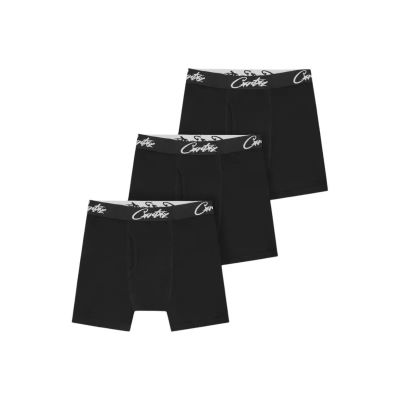 Corteiz Allstarz Boxers 3 Pack Black-1