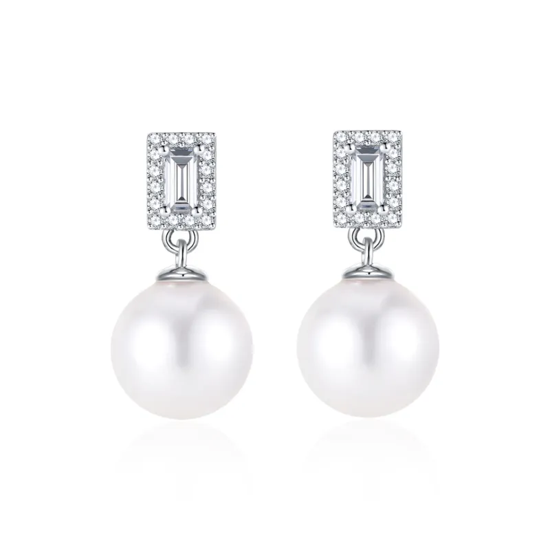 Pan star Pearl Stud Earrings Women's-0