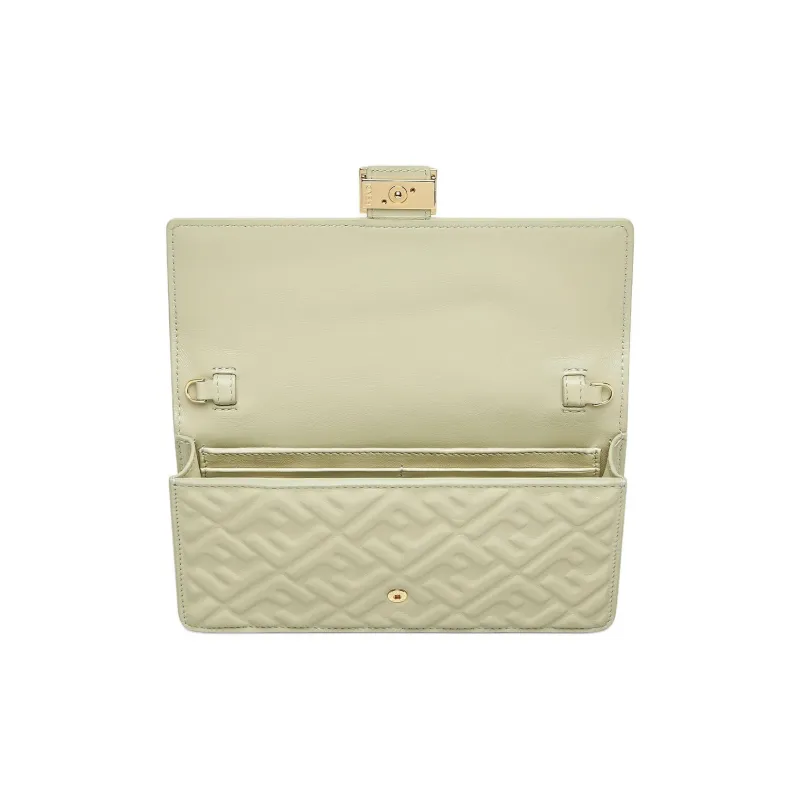 FENDI Baguette Leather Wallet Portable Crossbody Bag Shoulder Bag Women's Green-3
