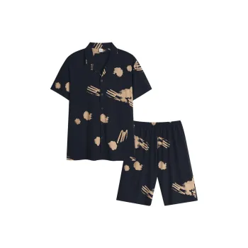Sha Qian Pajama Set Unisex Black