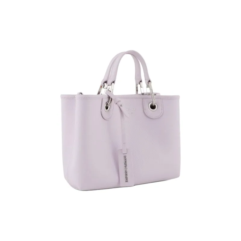 EMPORIO ARMANI MyEA Polyurethane Tote Bag, Shopping Bag, Shoulder Bag, Crossbody Bag, Handbag Small Size Women's Pink-1