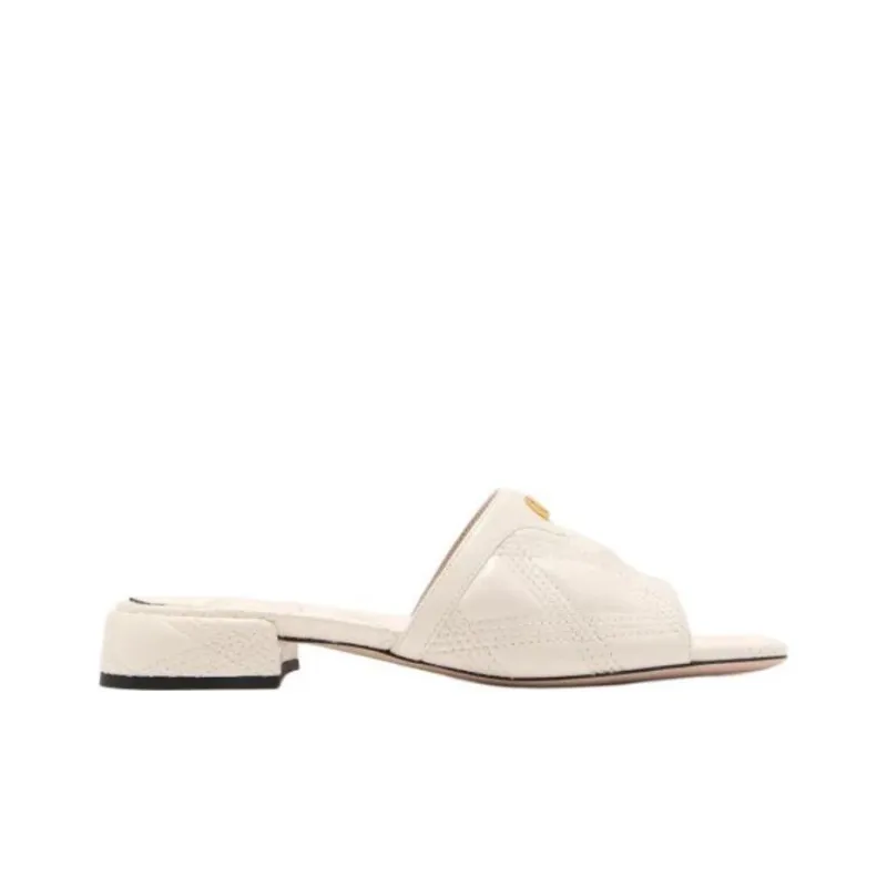 Valentino Slip Resistant Slide Slippers 3cm Women's Ivory White-1