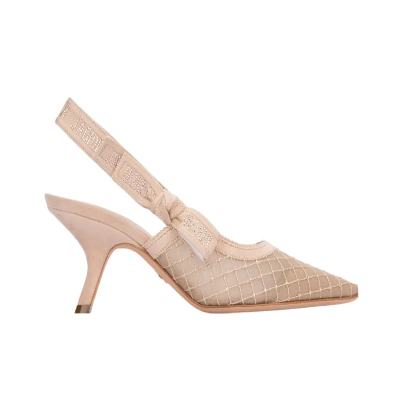 DIOR J'Adior Irregular Heel High Heels Women's Nude-1