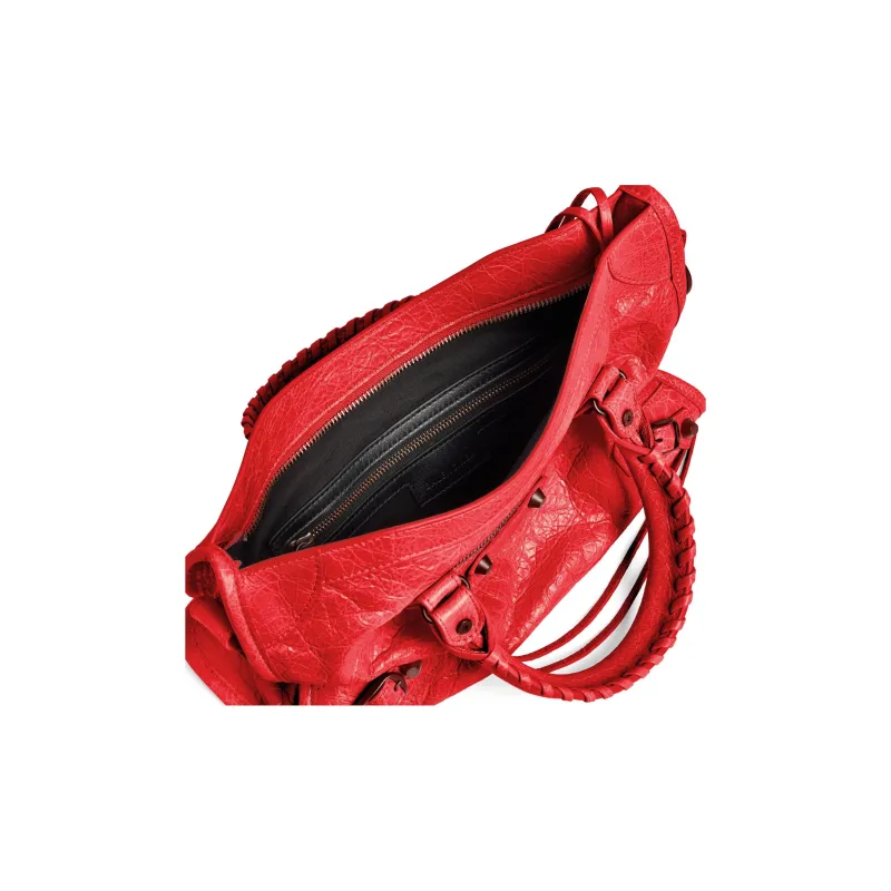 Balenciaga Le City Sheepskin Shoulder Bag, Crossbody Bag, Handbag Small Size Women's Red-4
