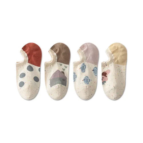 AUGUST No Show Socks Women's 4 Pack