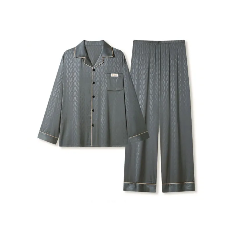 JINXU Pajama Set Men's Dark Gray-0
