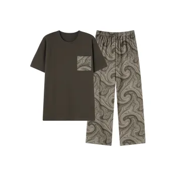 MADALLO Pajama Set Men's Dark Brown