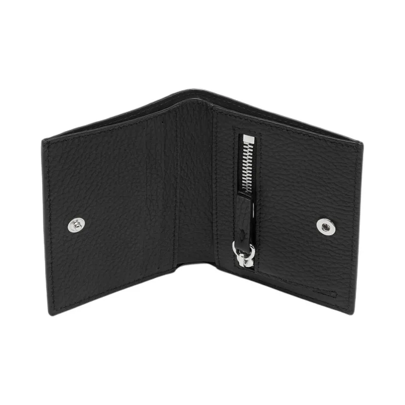 MM6 Maison Margiela Grain Leather Wallet Women's Black-4