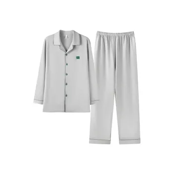 MIIOW Pajama Set Men's Gray White