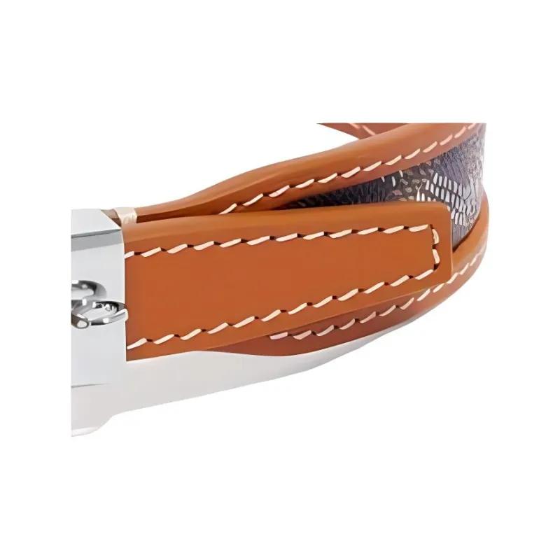GOYARD Goyardine Canvas With Clamecy Cow Leather Dog's Teeth Collar Bag Accessory Unisex Black/Brown-2