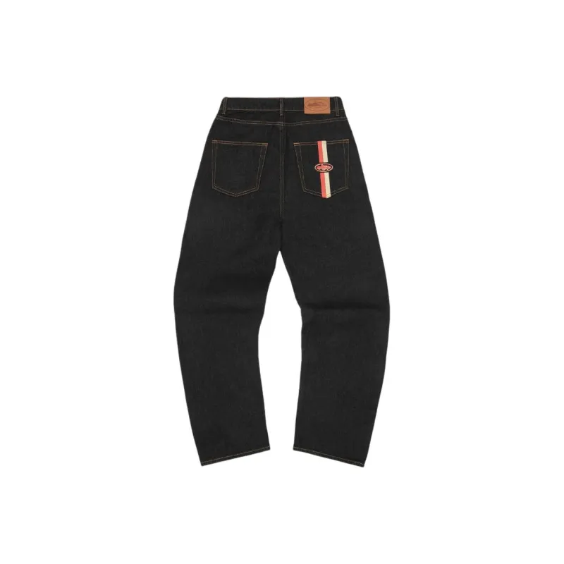 Corteiz Dual Stripe Baggy Jeans-1