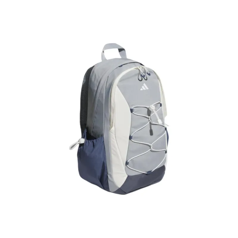 Adidas Recycled Nylon Backpack Large Size Unisex Silver Gray & Bright White & Soft Ink Blue-1