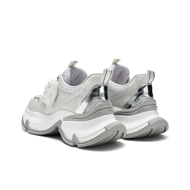 HR Low Top Chunky Sneakers Women's White Gray-3