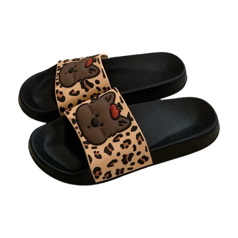Thin Strips Slippers Women's, Brown-6