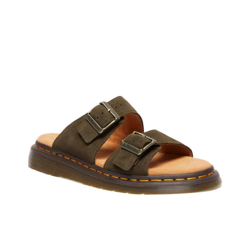 Dr.Martens Slip Resistant Slide Slippers Unisex Olive-1