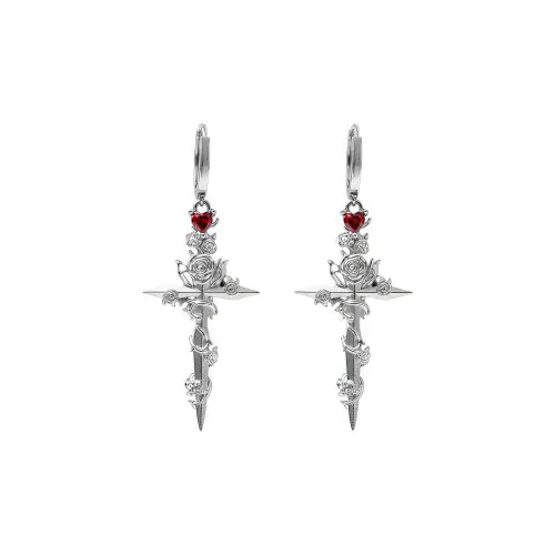 KING OF BLING 925 Sterling Silver Earrings Unisex Year Of The Snake Good Luck