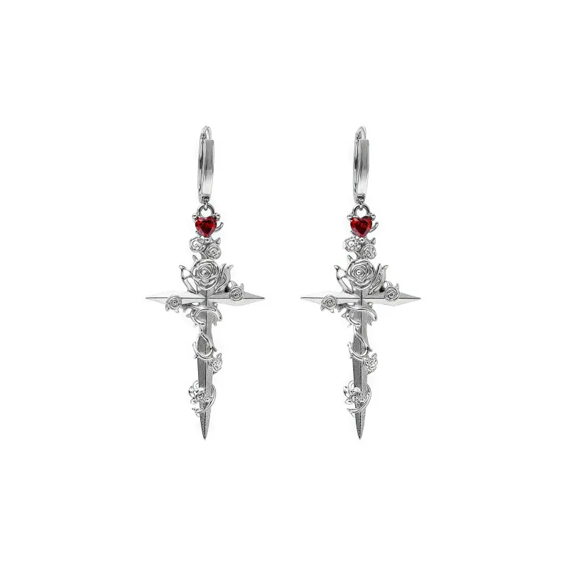 KING OF BLING 925 Sterling Silver Earrings Unisex Year Of The Snake Good Luck-0