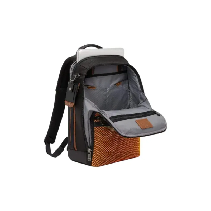 TUMI Fabric Backpack Men's Black & Brown-4