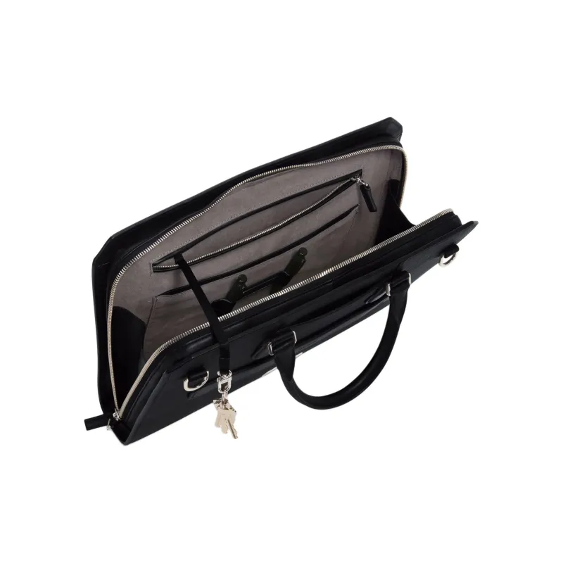TUMI Leather Shoulder Bag Crossbody Bag Briefcase Men's Black-2