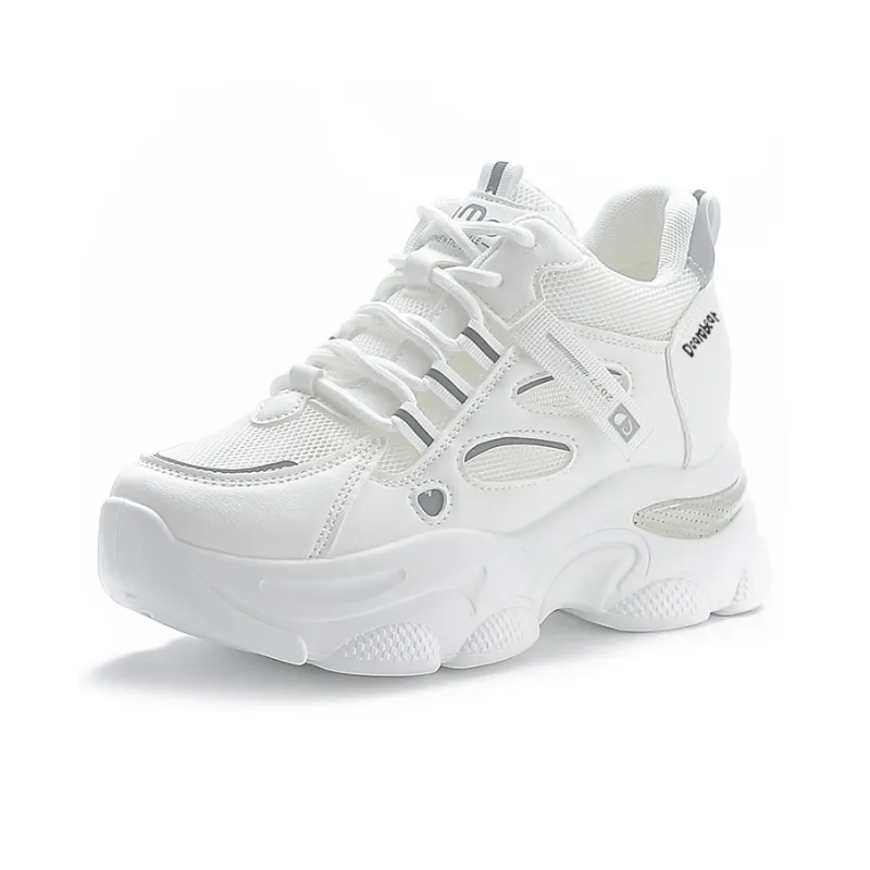 Budding Bear Anti Slip Wear Resistant Breathable Lightweight Height Increasing Low Top Chunky Sneakers Women's Box-14