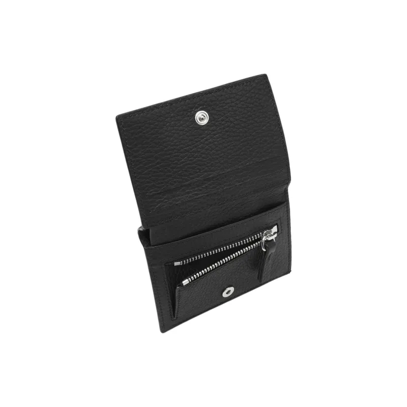MM6 Maison Margiela Grain Leather Wallet Women's Black-3