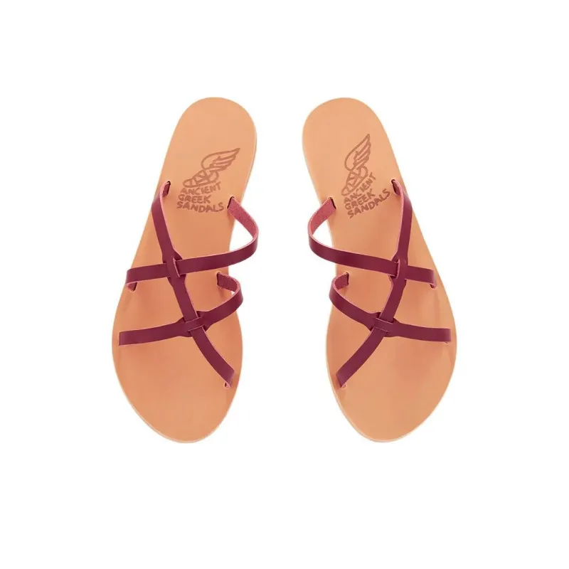 ANCIENT GREEK SANDALS Slide Slippers Women's Red-2