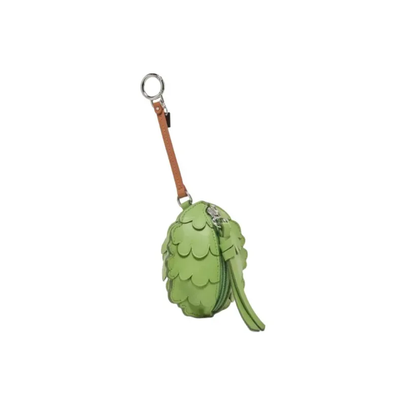 TUMI Leather Charm Bag Accessory Women's Green-1