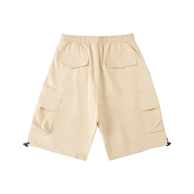 BORDERLESS BDLS Cargo Shorts Unisex Light Khaki-1