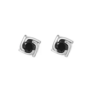 KING OF BLING 925 Sterling Silver With Zircon Stud Earrings Unisex