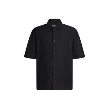 MANGANO Shirt Men's Black Comes With Brand Shopping Bag
