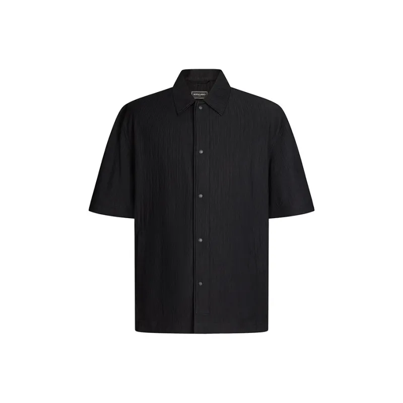 MANGANO Shirt Men's Black Comes With Brand Shopping Bag-0
