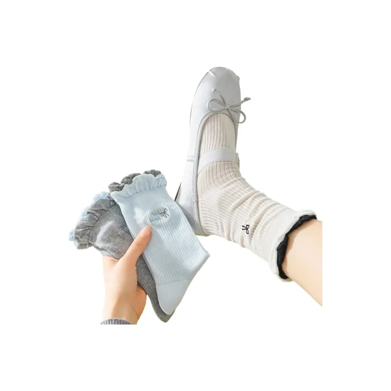 Temooues Mid Calf Socks Women's Combo Set-1