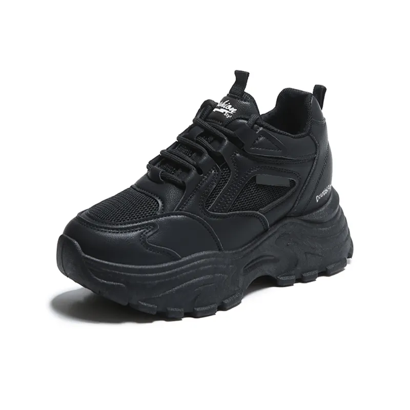 Budding Bear Anti Slip Wear Resistant Breathable Lightweight Height Increasing Low Top Chunky Sneakers Women's-8