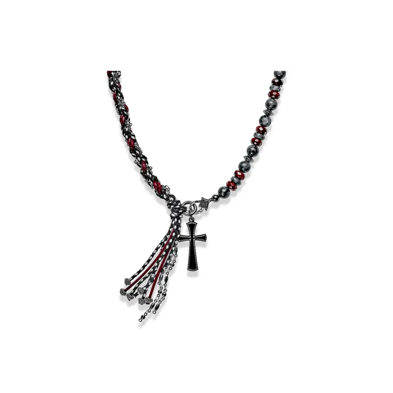 Cuud Black Shungite Necklaces Men's-0