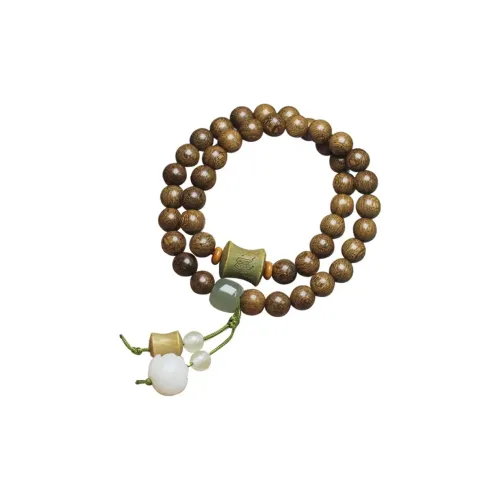 JIUHUASHAN Golden Sandalwood Bracelets Unisex
