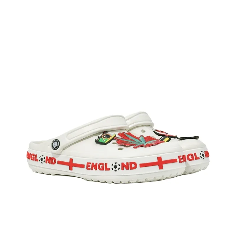 NANJIREN Clogs Men's England White Red-5