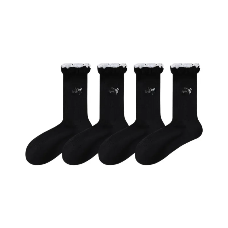Temooues Mid Calf Socks Women's Combo Set-16