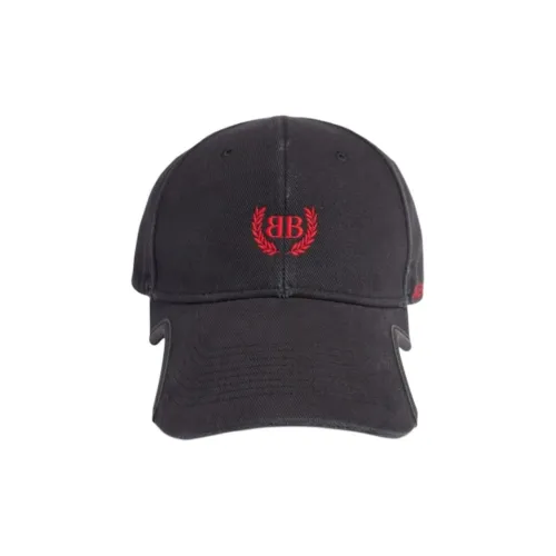 Balenciaga Cotton Baseball Caps Women's Black