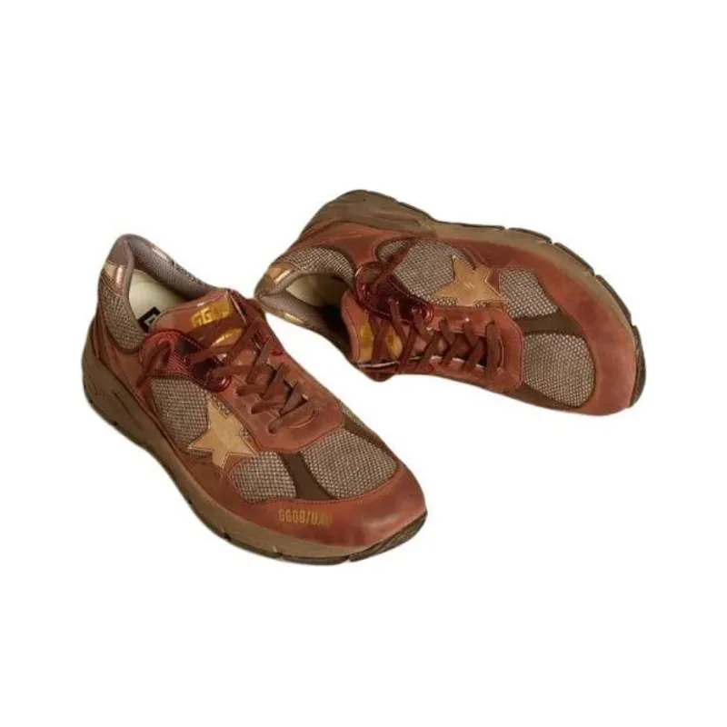 Golden Goose Running Dad Low Top Casual Shoes Men's Brown-2